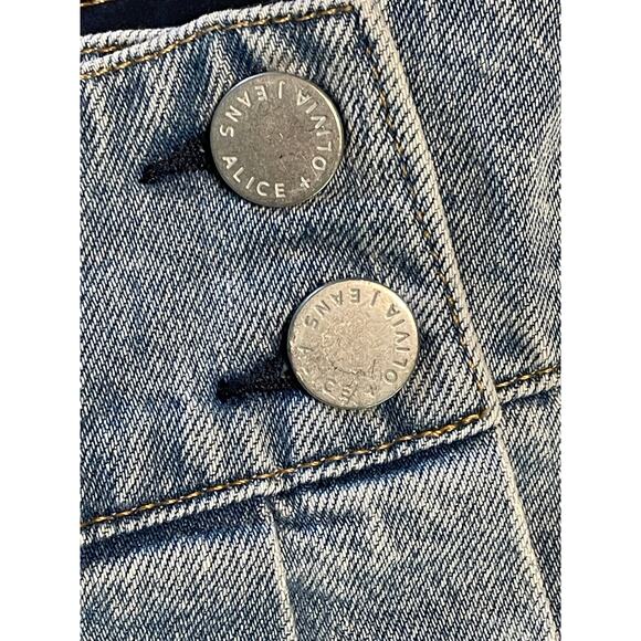 Alice + Olivia Short Noah Denim Pleated Skort size 28 - Picture 7 of 11